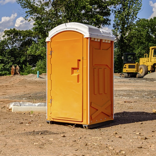 how often are the portable restrooms cleaned and serviced during a rental period in Cartersville